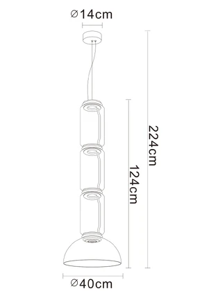 Подвесной светильник Divinare TRUMPET 1242 06 SP-30
